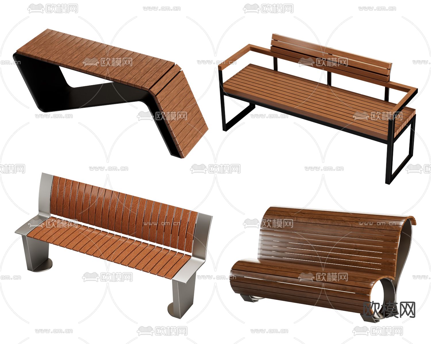 公用椅 公共椅3d模型下载