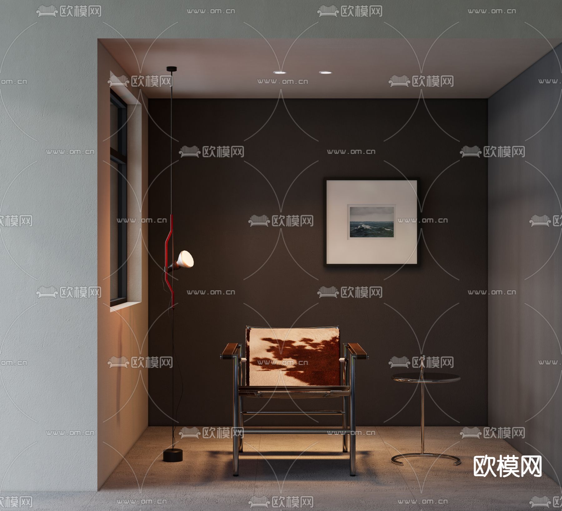cassina 休闲椅su模型下载（渲染图1）