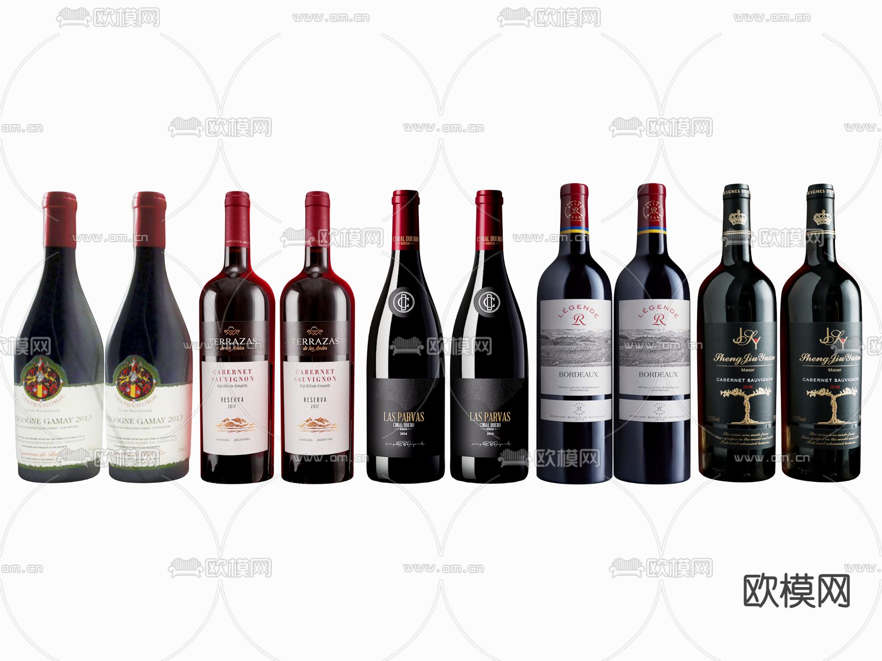 酒瓶 酒水su模型下载（渲染图2）