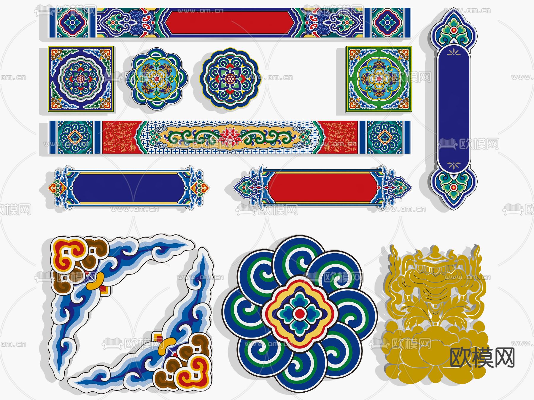 刺绣蜡染地毯3d模型下载