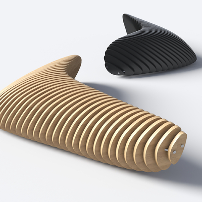  景观座椅 异形长椅su模型 