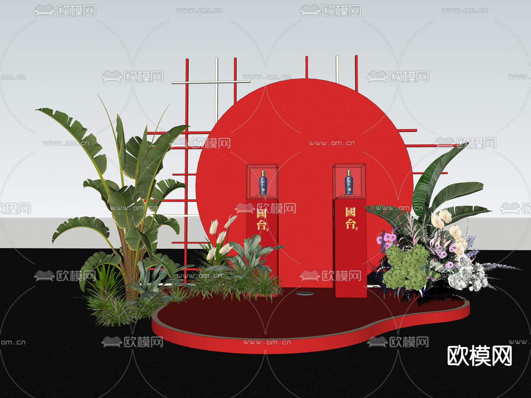 现代商业美陈su模型