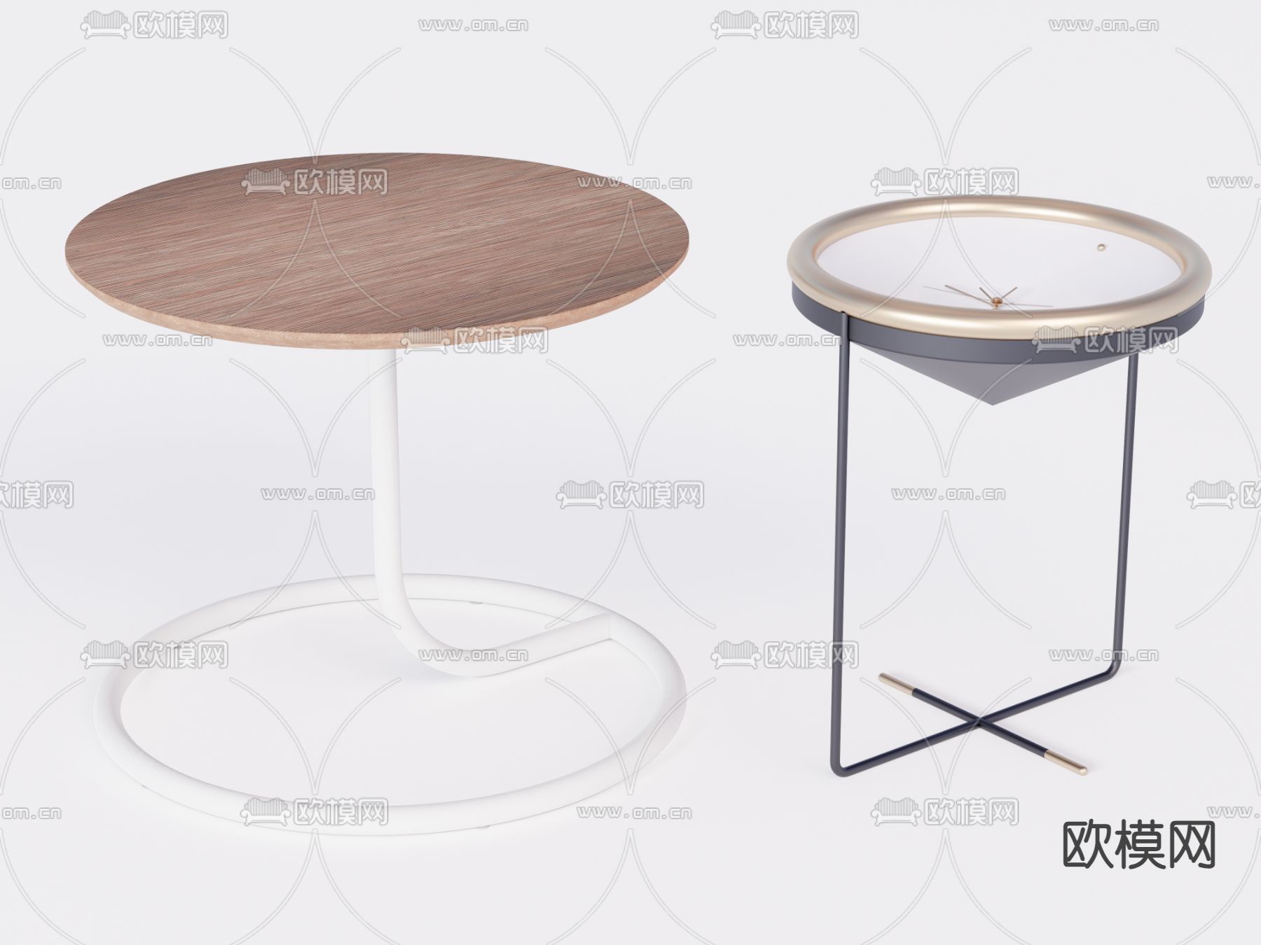 现代边几 角几su模型下载（渲染图1）