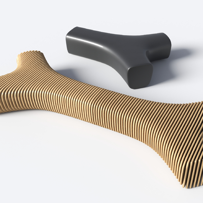  景观座椅 异形长椅su模型 