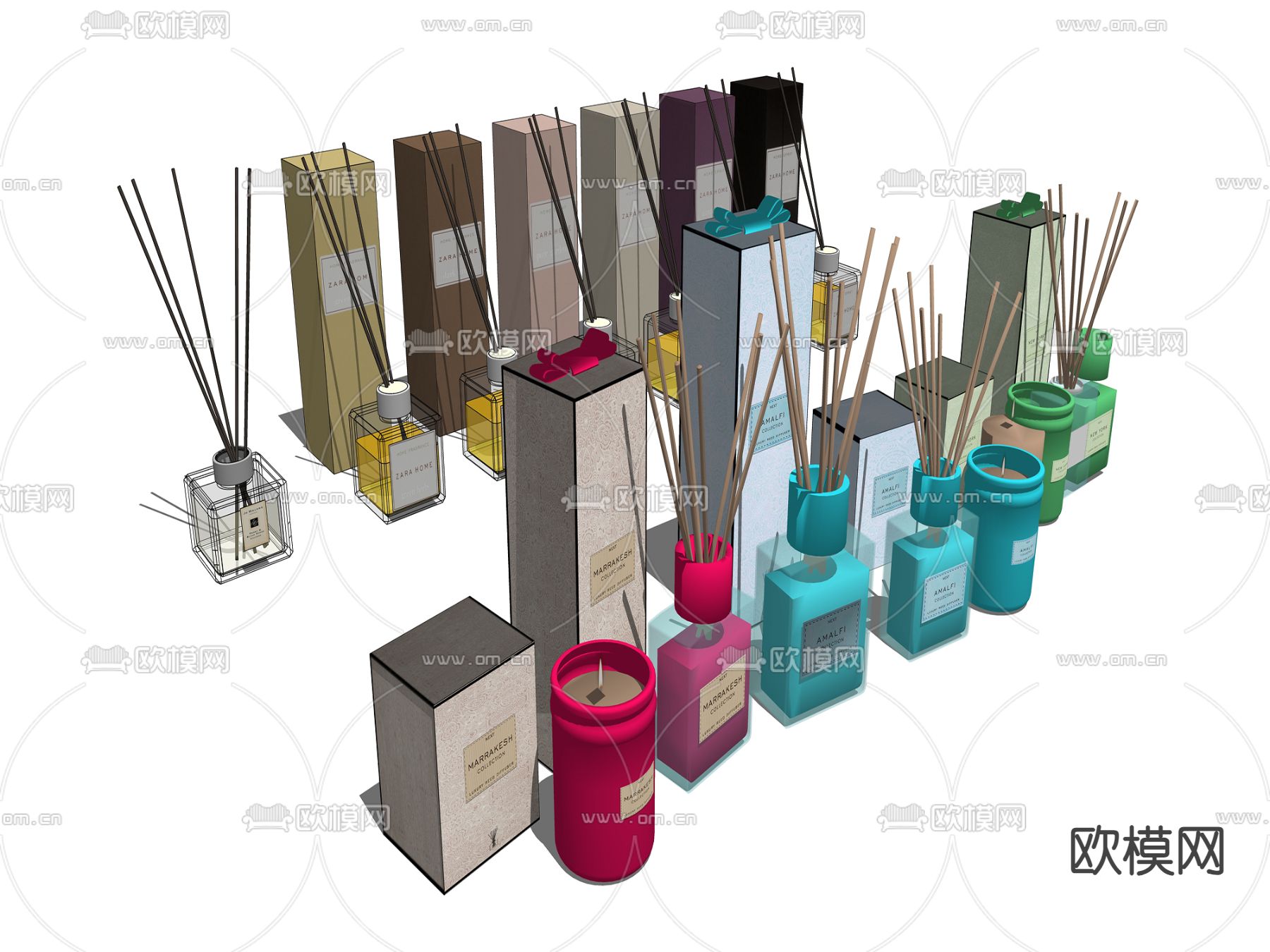 香薰su模型下载（渲染图2）