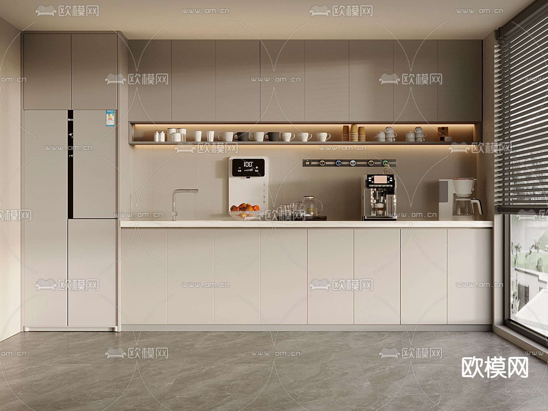 茶水间 直饮机 咖啡机3d模型下载