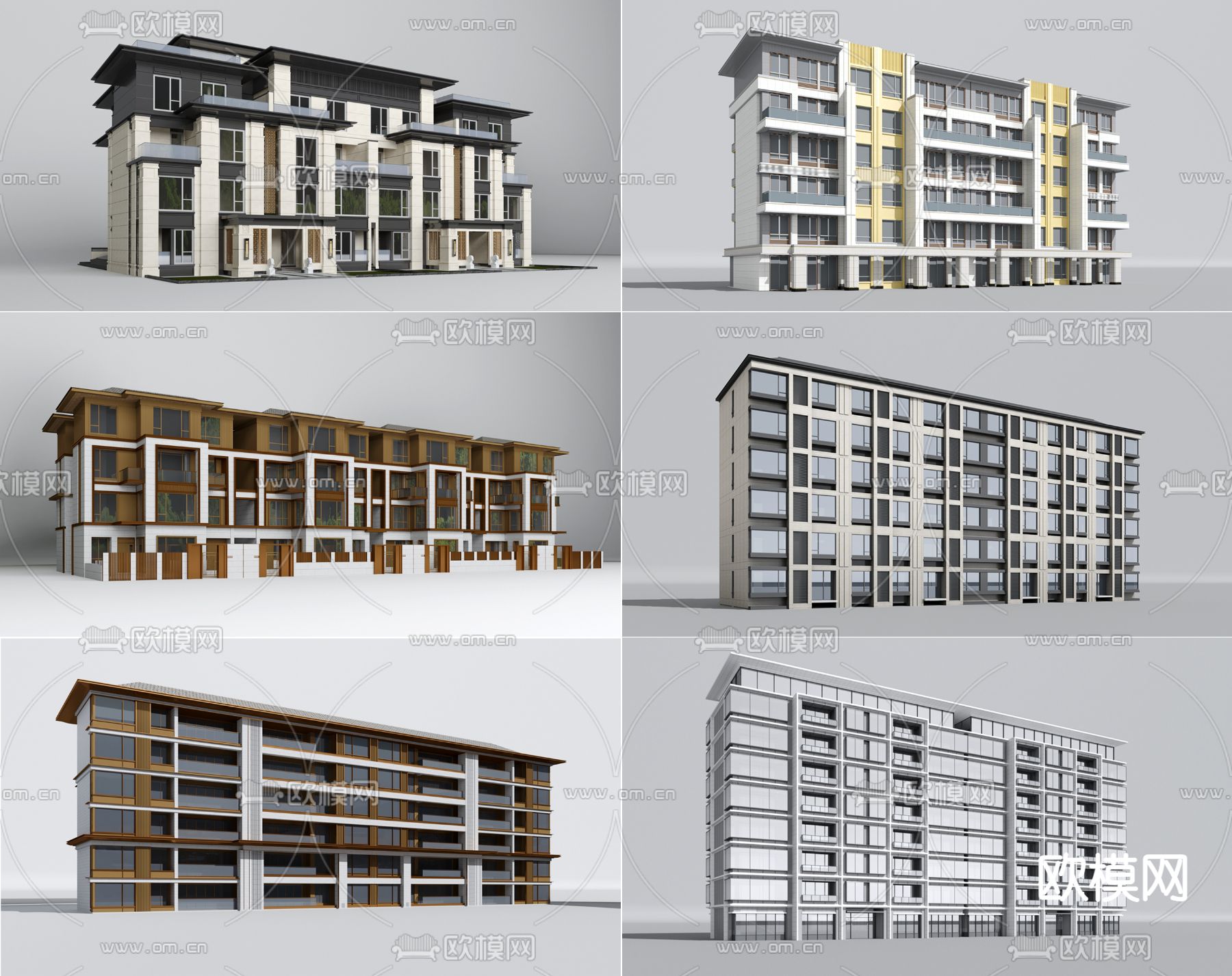 住宅建筑 住宅楼su模型下载（渲染图1）