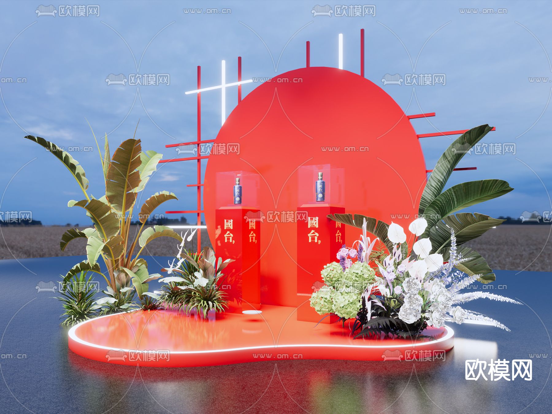 现代商业美陈su模型