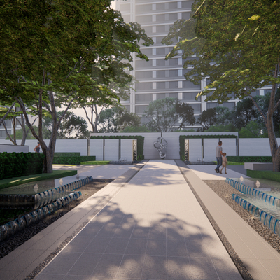 现代住宅景观su模型