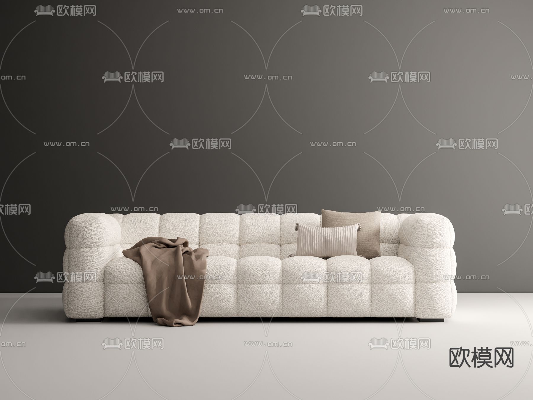 多人沙发 软体沙发su模型下载（渲染图2）