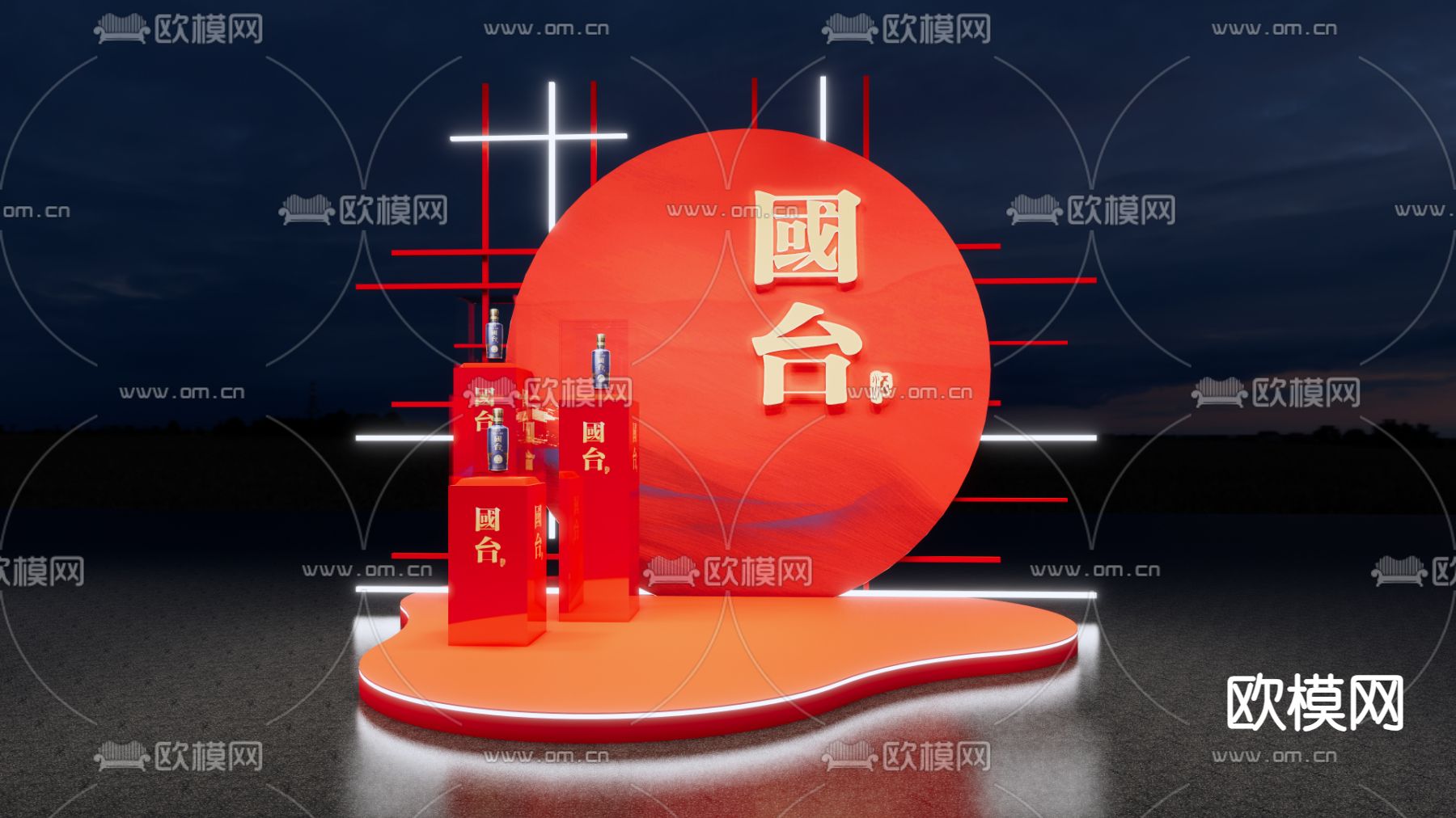 现代商业美陈su模型