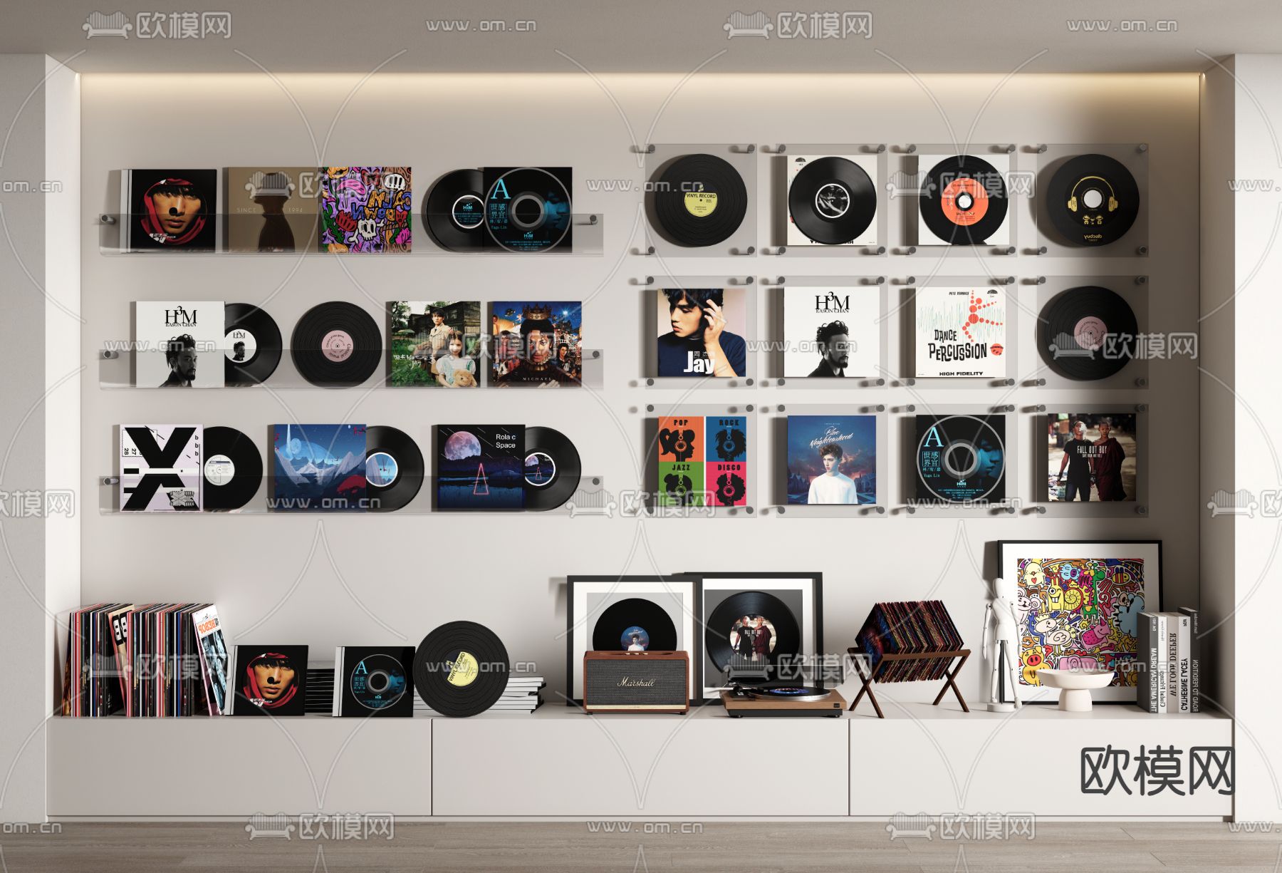 黑胶唱片 专辑CD 音响 收音机 3d模型下载