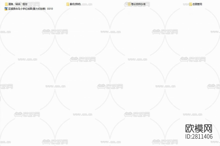 白馬小學(xué)建設(shè)項(xiàng)目一期附屬工程cad施工圖下載(渲染圖1)