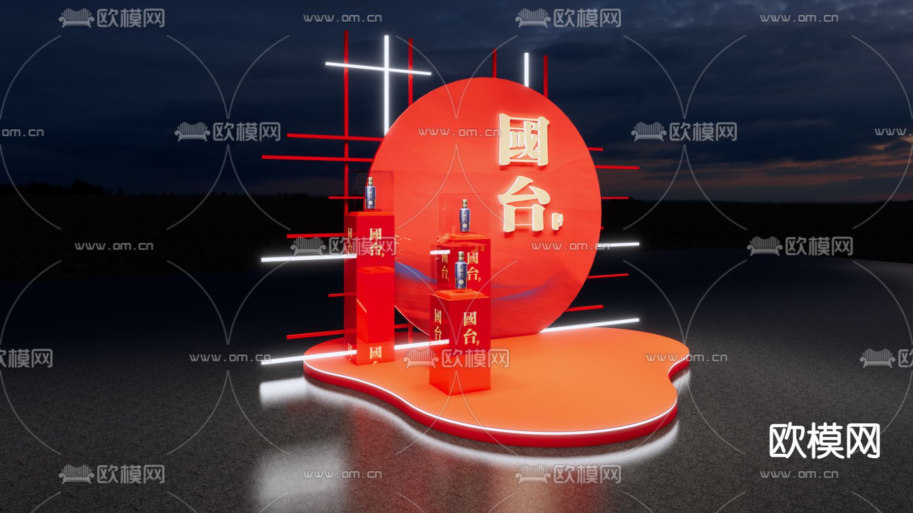 现代商业美陈su模型