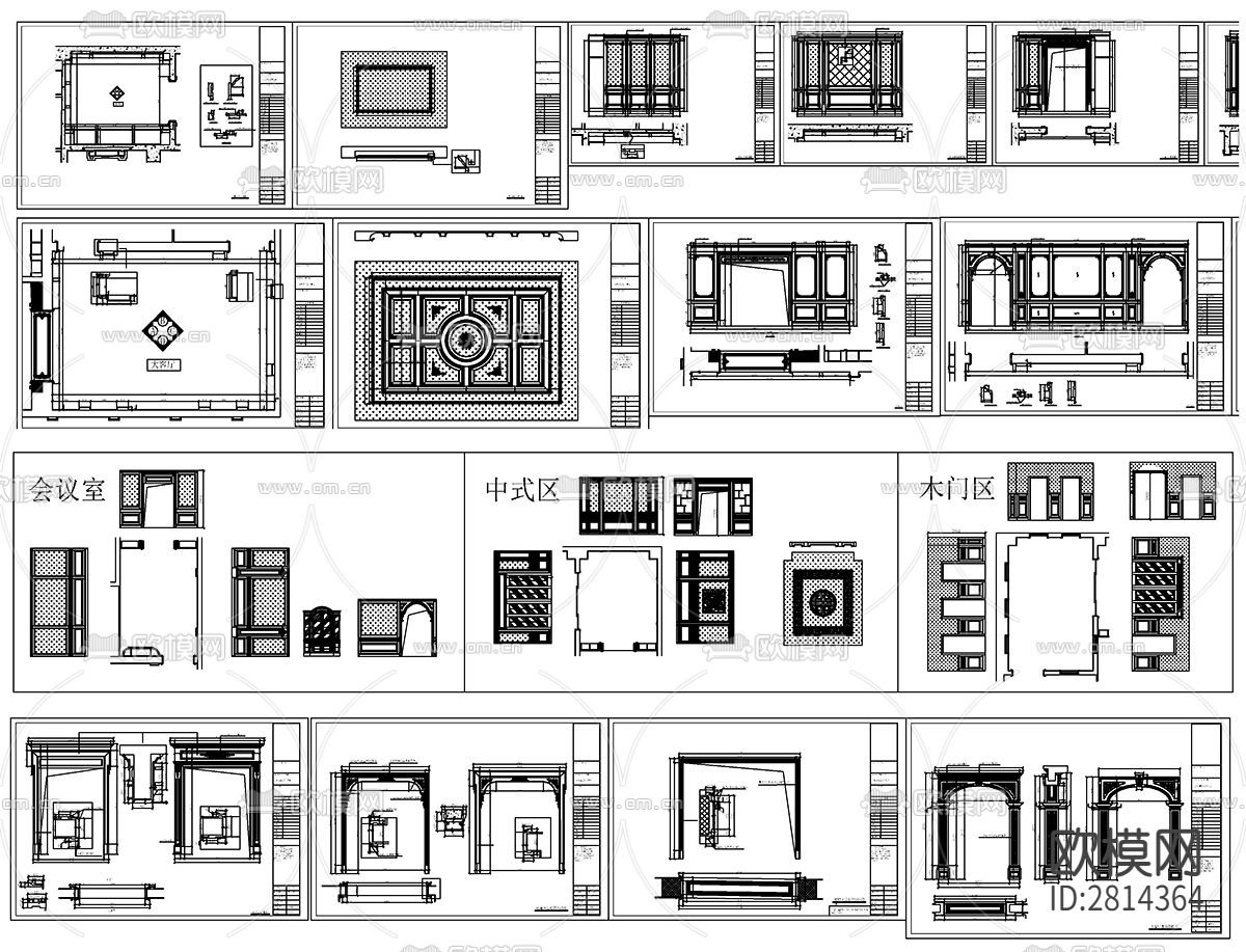 柜类垭口cad图库下载（渲染图8）