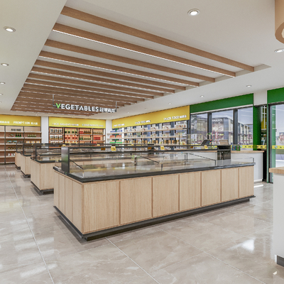  现代蔬果生鲜超市su模型 