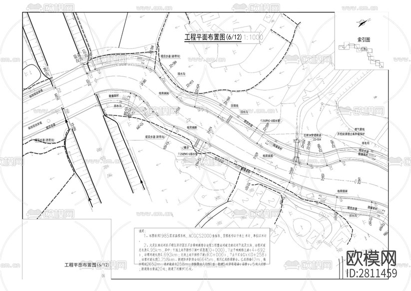 河灘cad施工圖下載(渲染圖7)