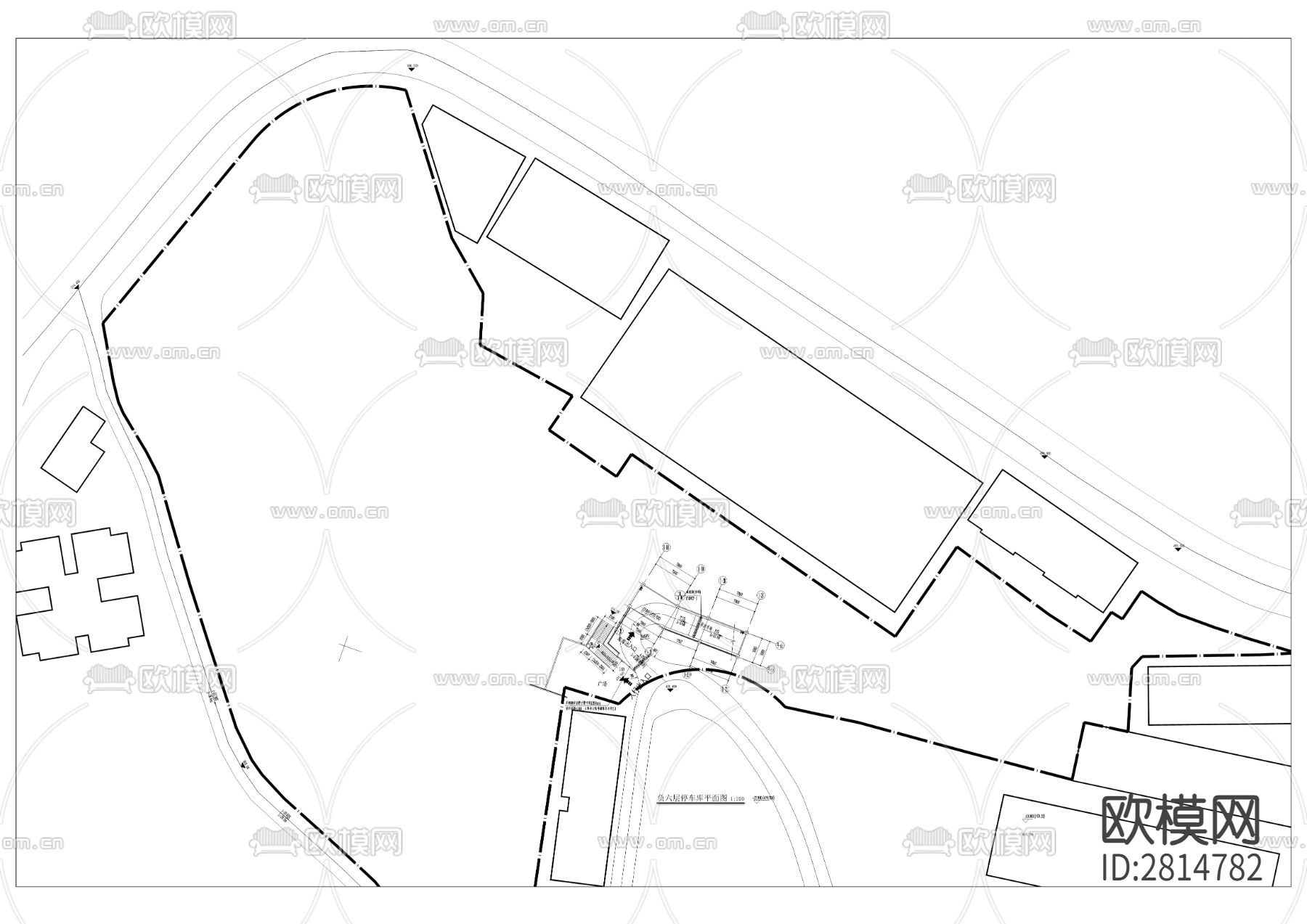 水井湾停车库工程cad施工图下载（渲染图2）