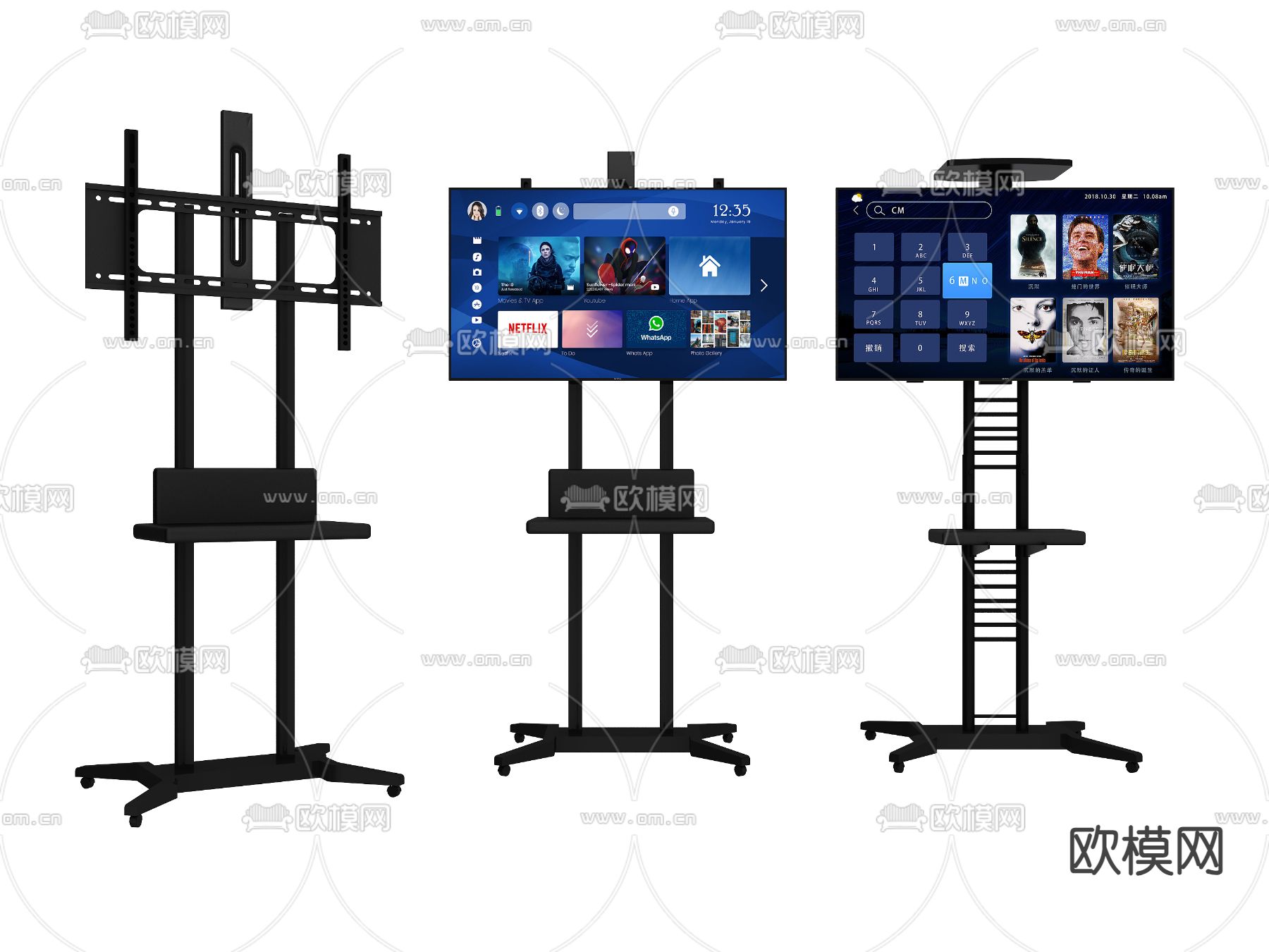支架电视 电视机su模型下载（渲染图2）