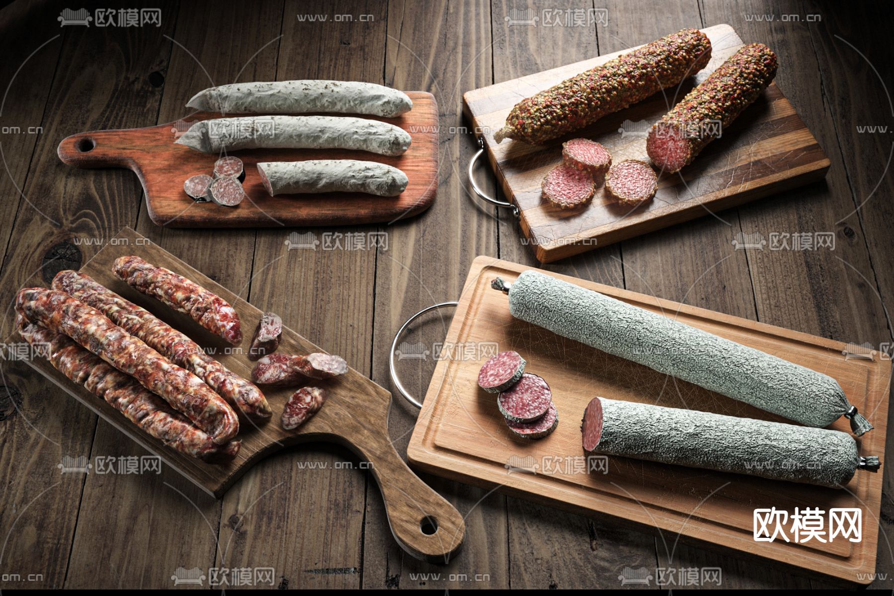 美食 熟食 肉肠 米肠 香肠3d模型下载