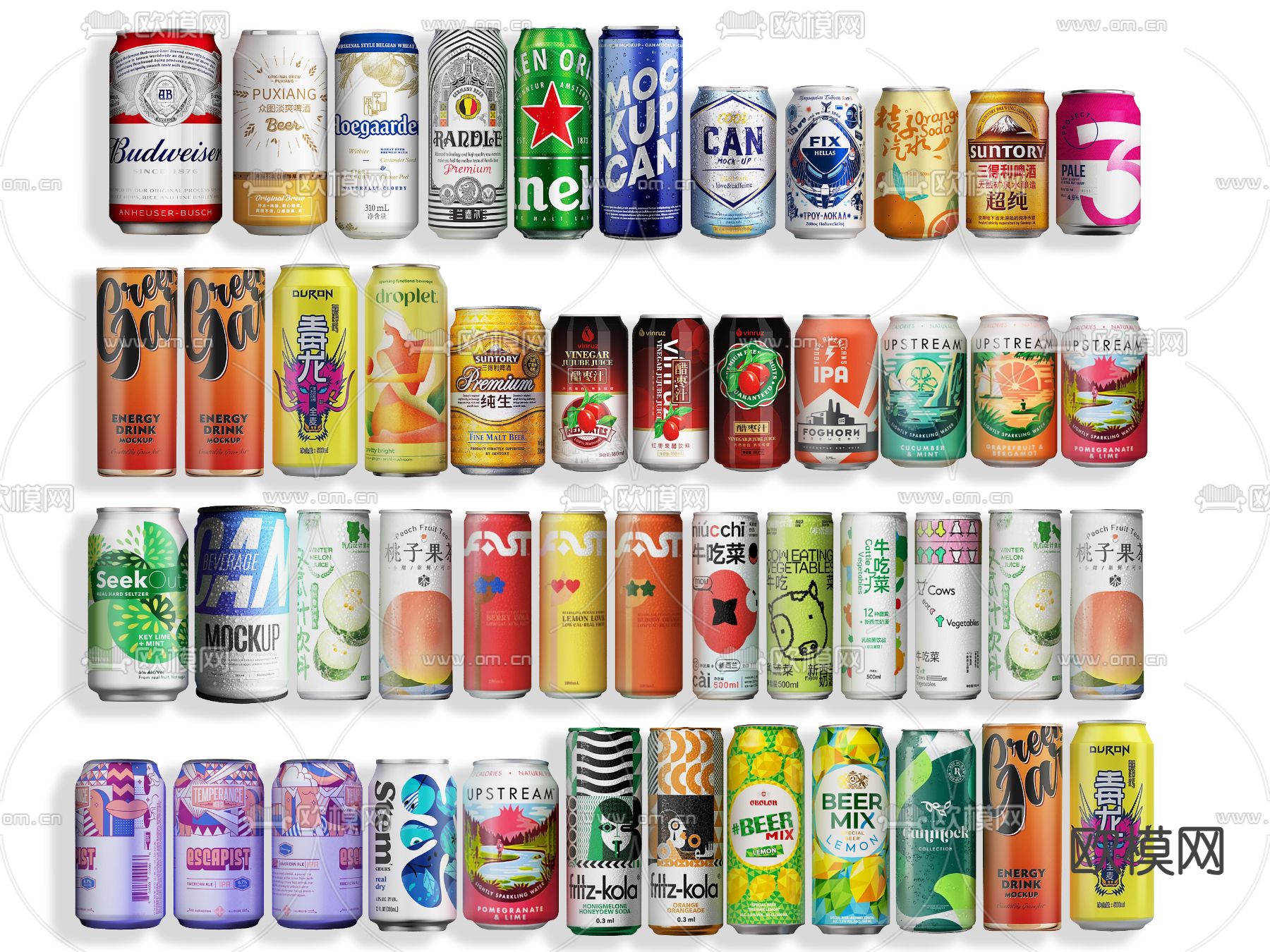 酒 啤酒 红酒 洋酒 拉罐su模型下载（渲染图2）