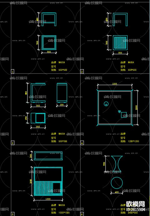 家具cad图库下载（渲染图3）