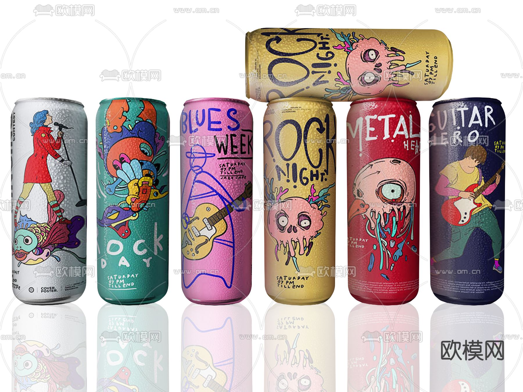 酒 啤酒 红酒 洋酒 拉罐su模型下载（渲染图1）