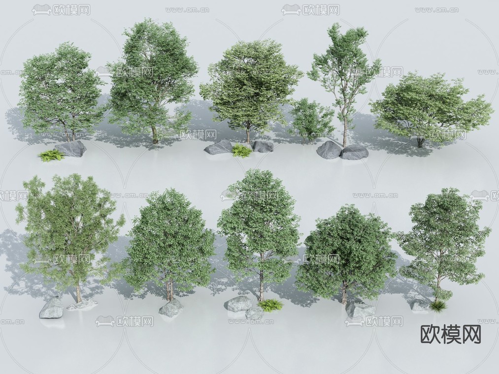 树木 景观树 乔木 大树3d模型下载_ID14246837_3dmax免费模型-欧模网