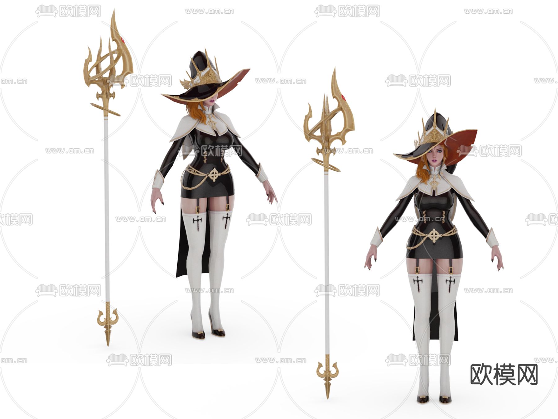 游戏人物 少女3d模型下载