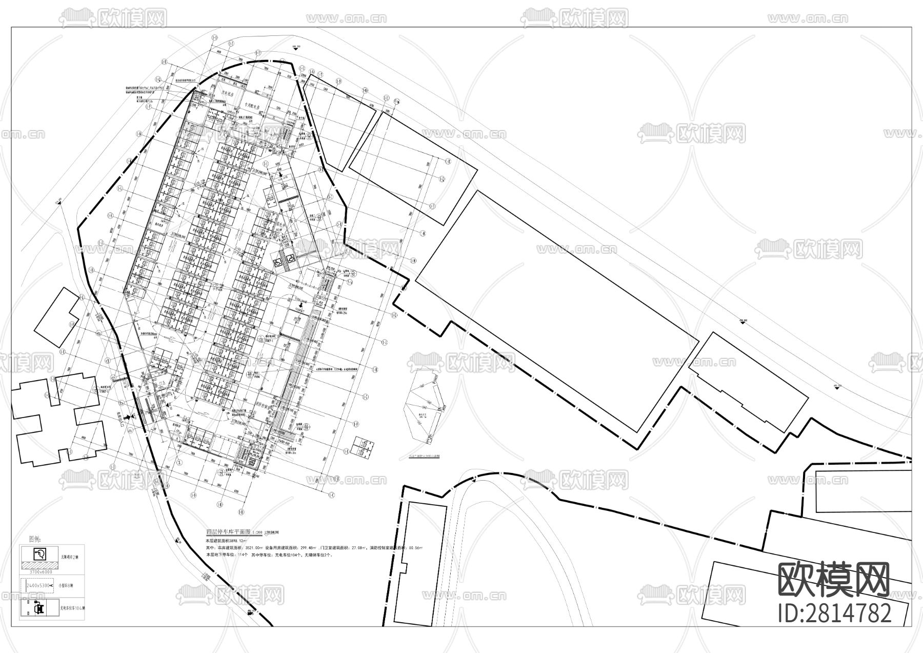 水井湾停车库工程cad施工图下载（渲染图8）