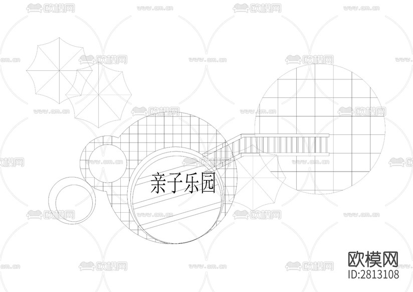 園林景觀cad施工圖下載(渲染圖4)