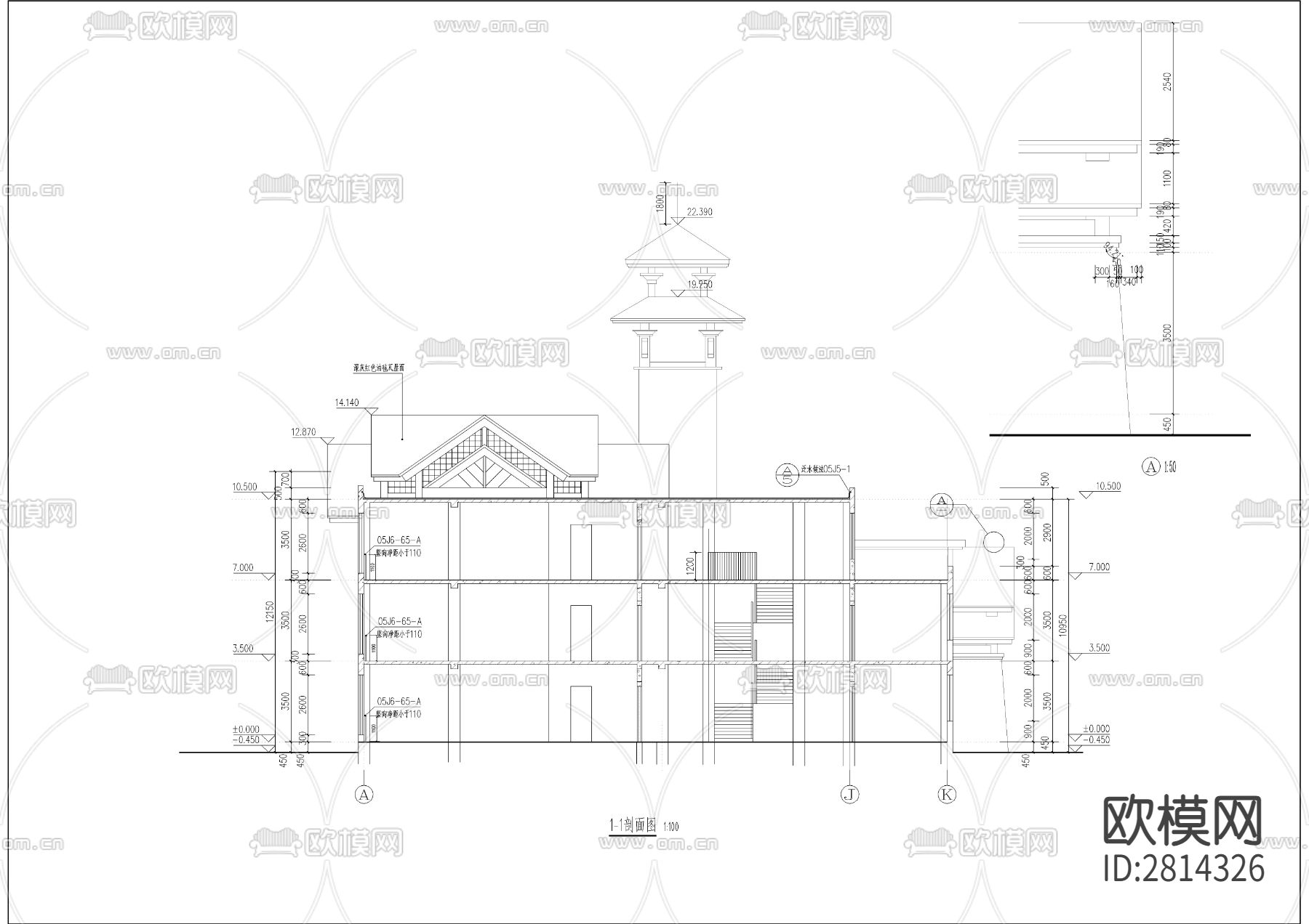 幼儿园cad建筑图下载（渲染图9）
