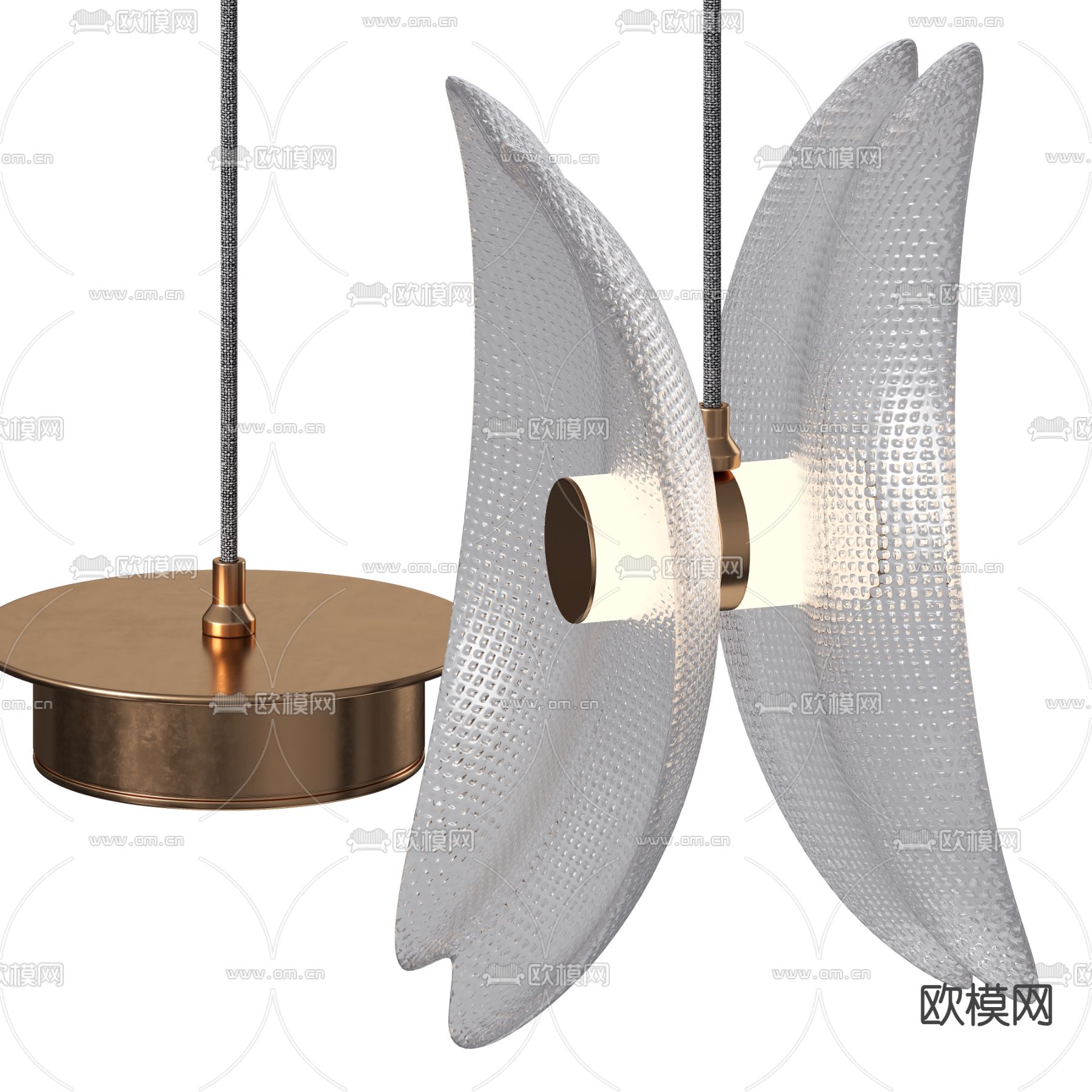 轻奢吊灯su模型下载（渲染图3）