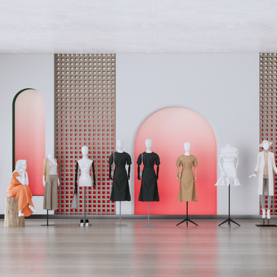 服装店模特 展陈模特特su模型