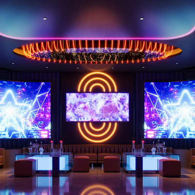  现代KTV包厢su模型 