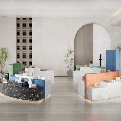 包包展台 鞋子展台 服饰展台su模型