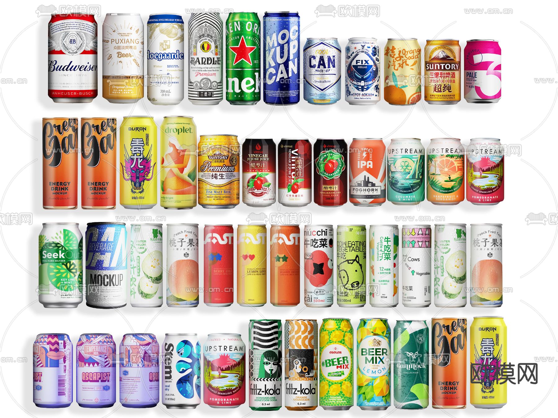 酒 啤酒 红酒 洋酒 拉罐su模型下载（渲染图1）