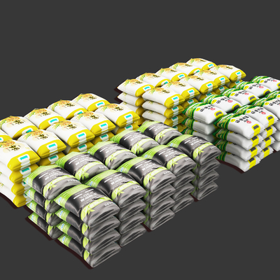  食物 大米 袋装su模型 