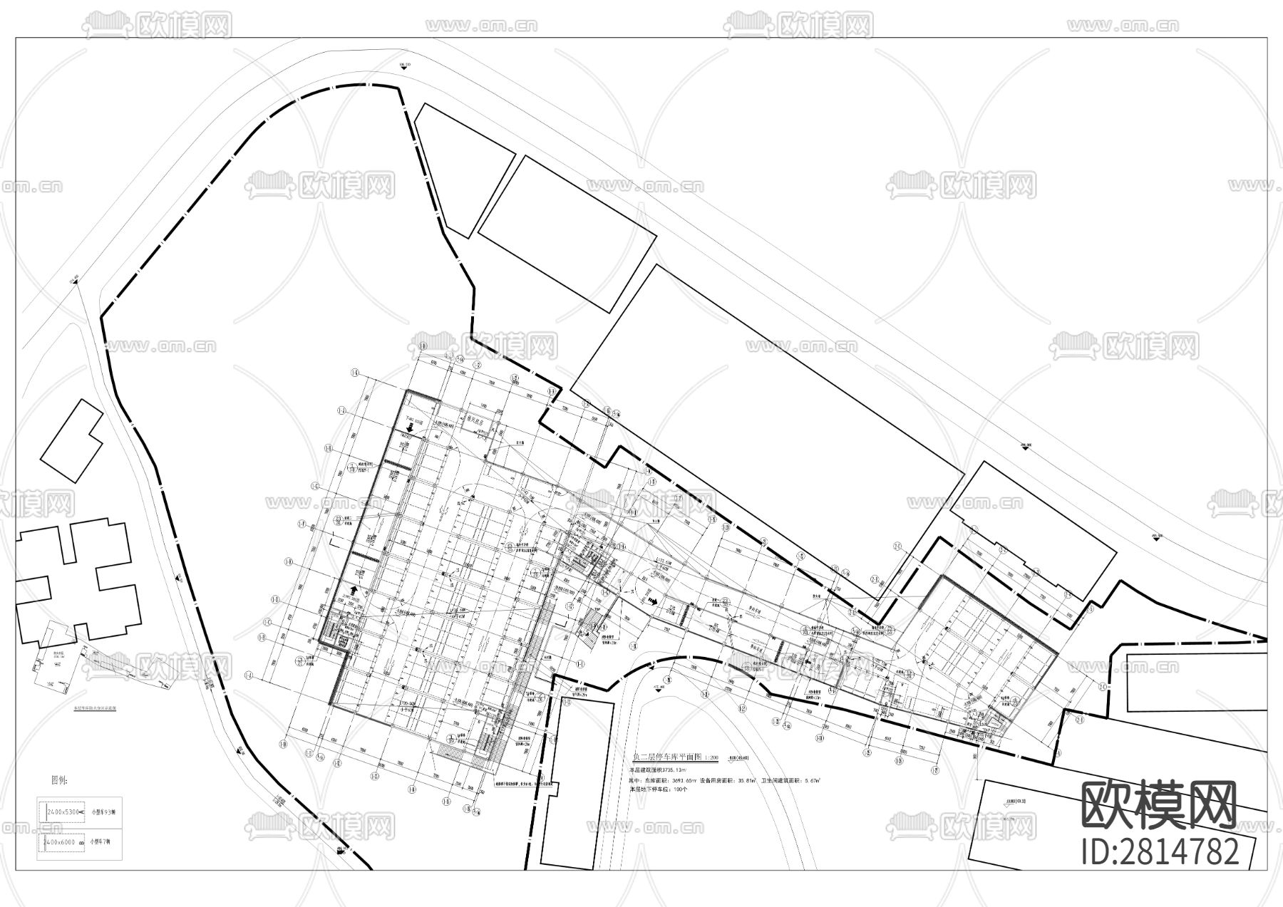 水井湾停车库工程cad施工图下载（渲染图7）