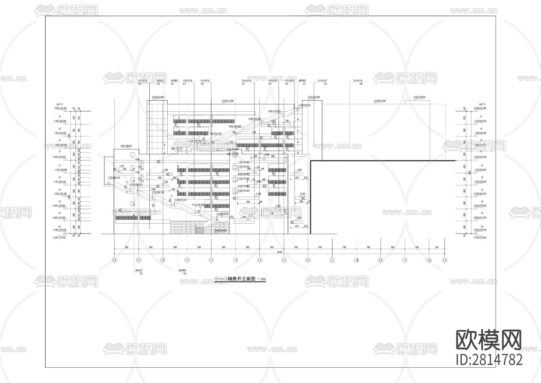 水井湾停车库工程cad施工图下载（渲染图5）