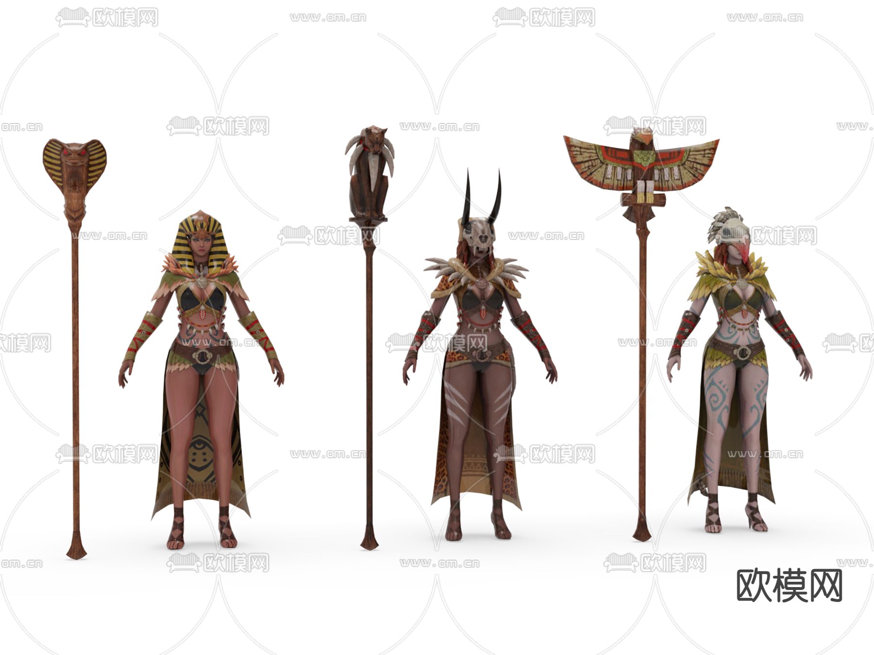 埃及神女su模型下载（渲染图1）