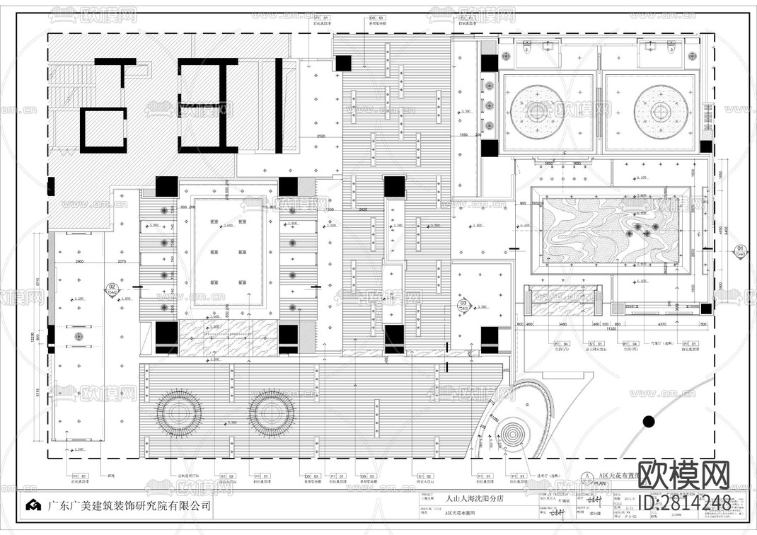 餐厅cad平面图-免费3dmax模型库-欧模网
