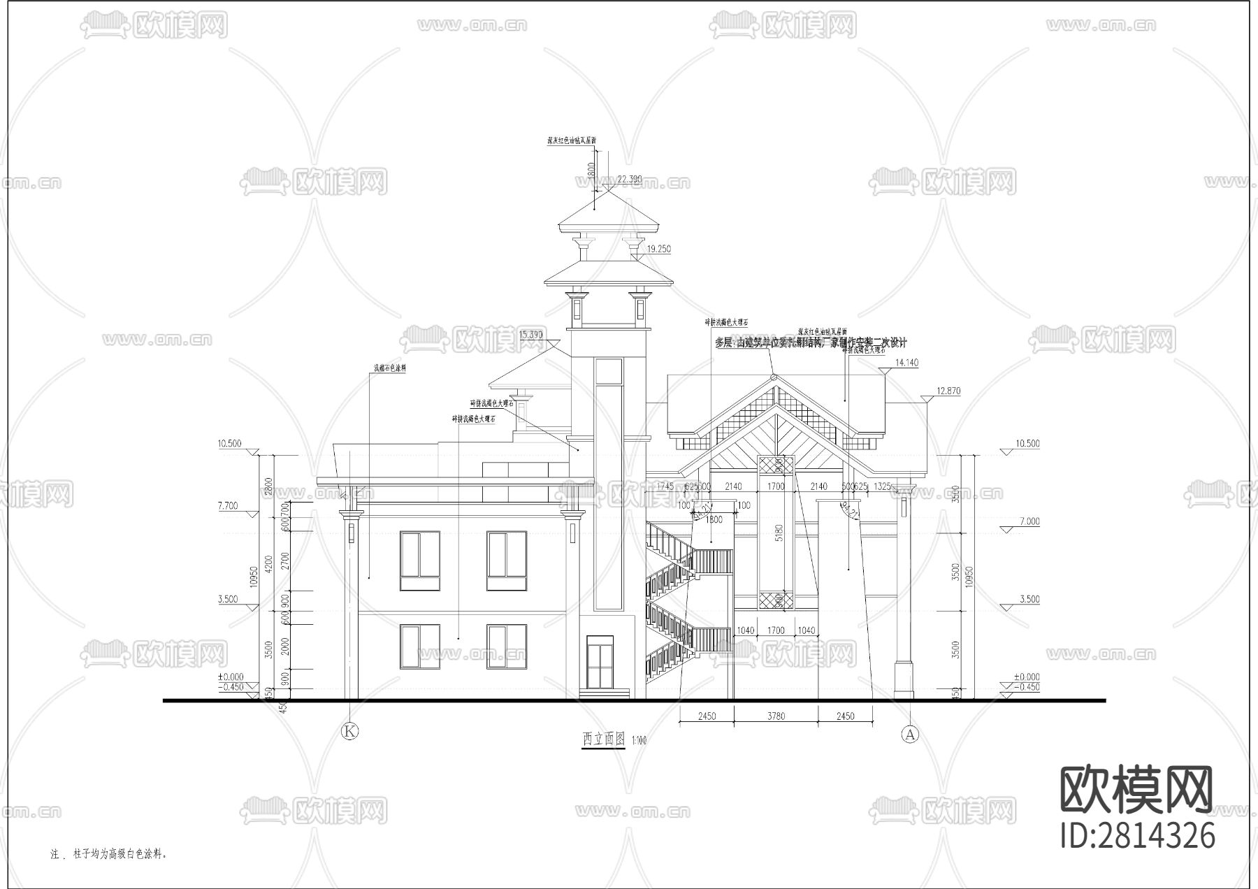 幼儿园cad建筑图下载（渲染图8）