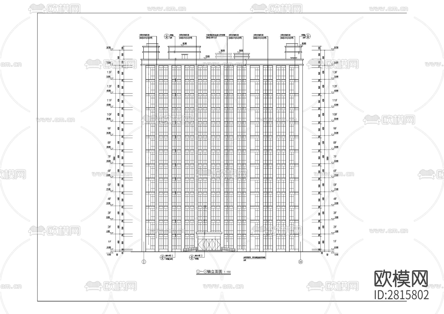 中医院cad施工图下载（渲染图3）
