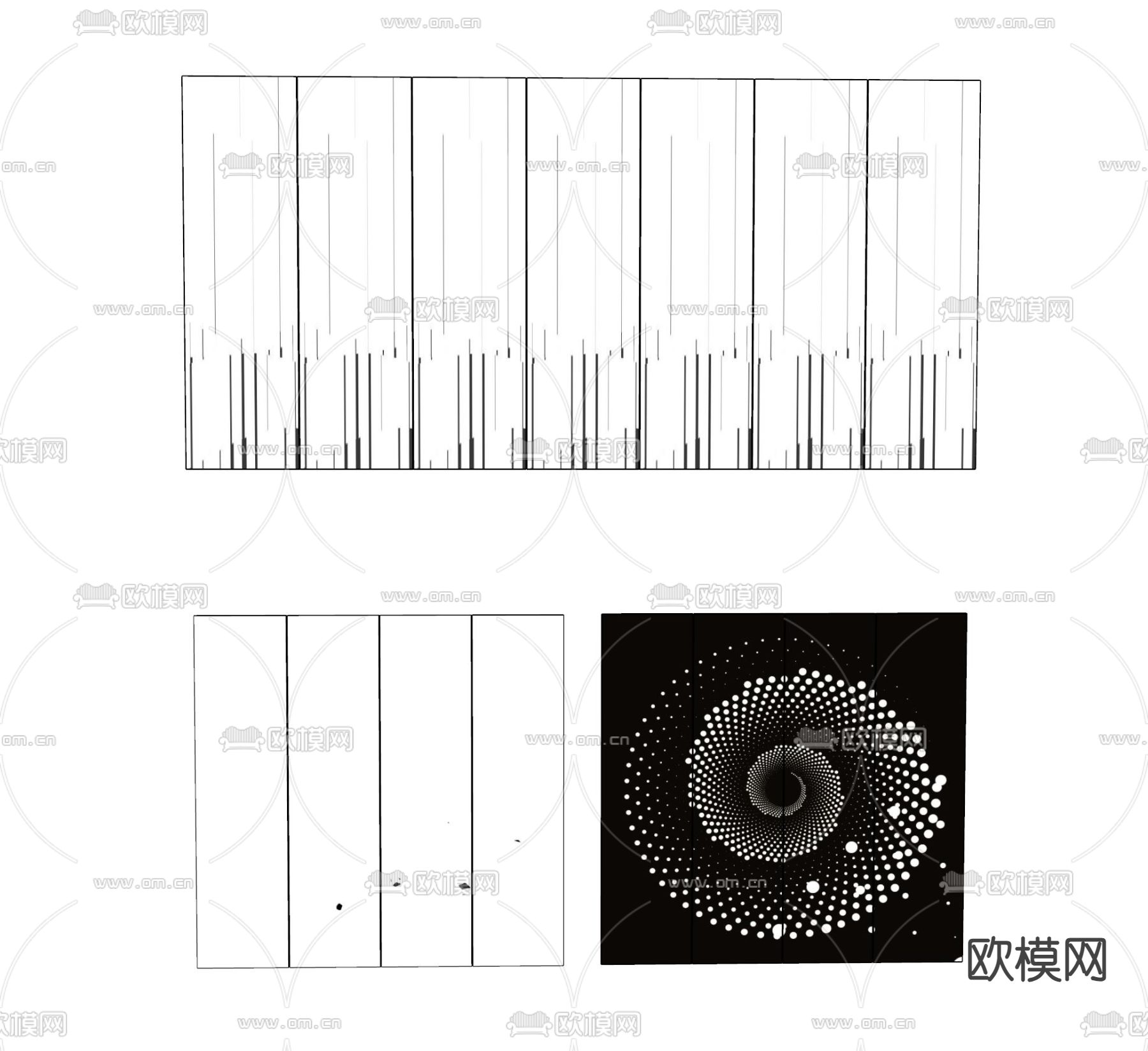 护墙板 穿孔板 铝板su模型下载（渲染图2）