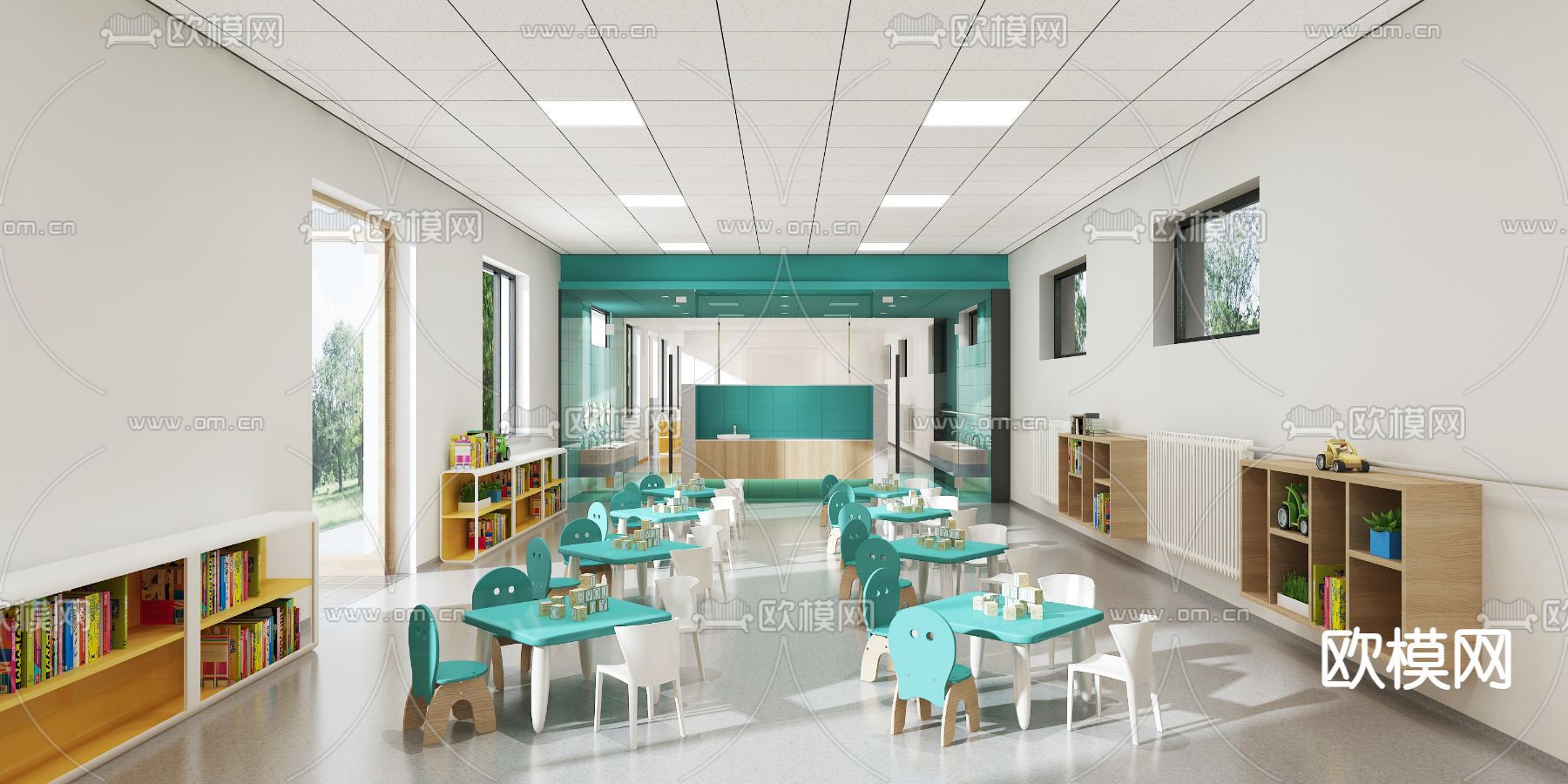 幼儿园教室3d模型下载