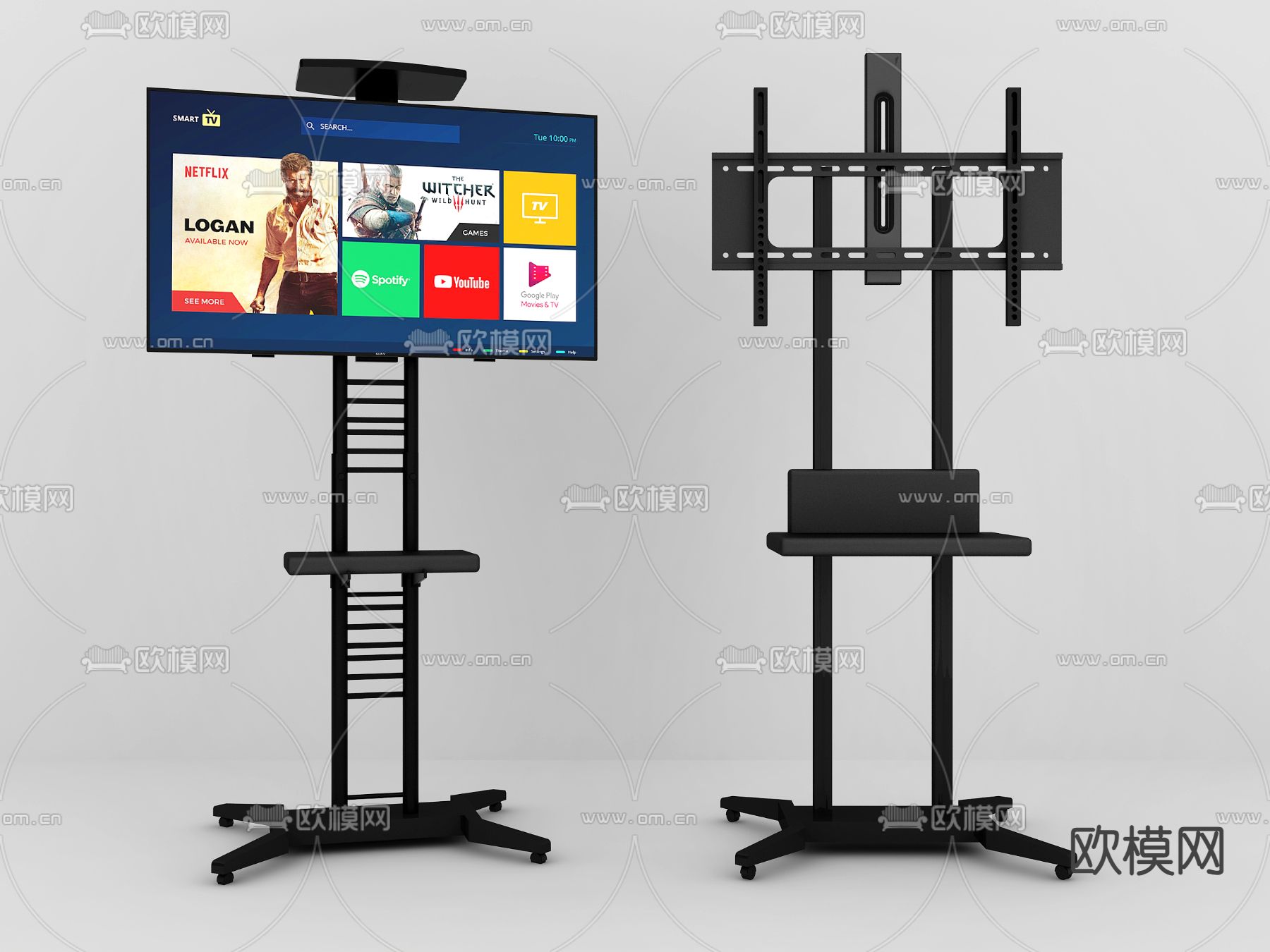 支架电视 电视机su模型下载（渲染图1）