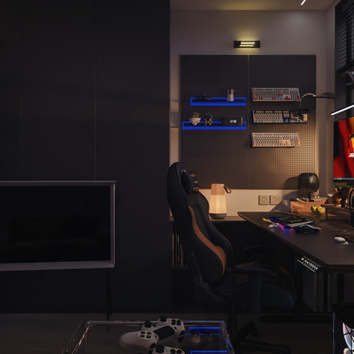  现代电竞房su模型 