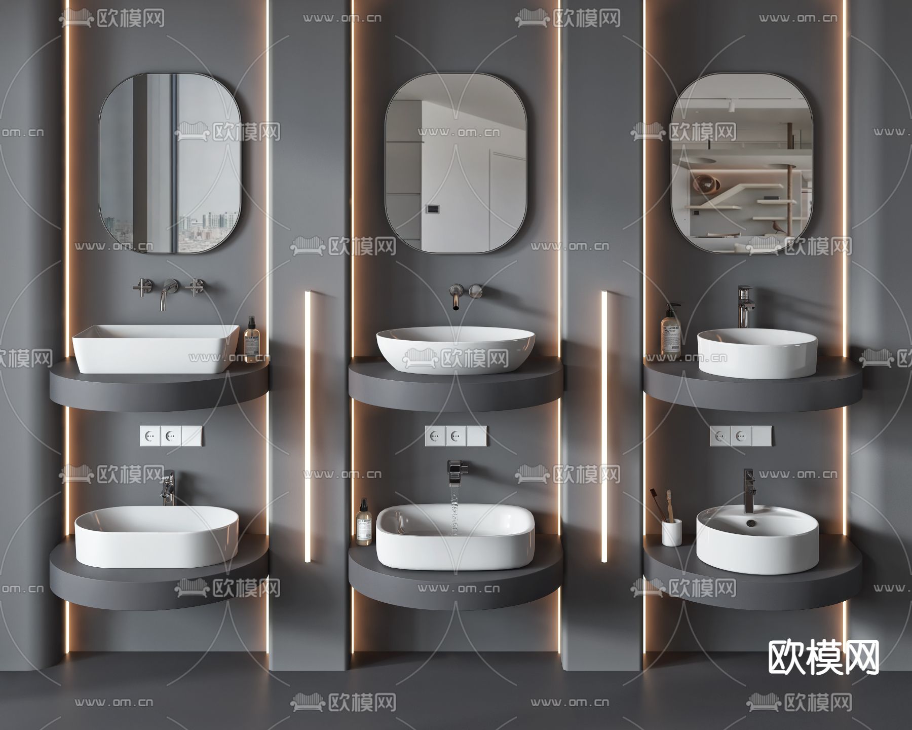 台盆 洗手盆3d模型下载
