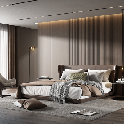  Minotti 卧室su模型 